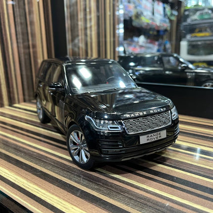 LCD Model Land Rover Range Rover Black 1:18 Diecast Model Car - studio product photo of the scale model