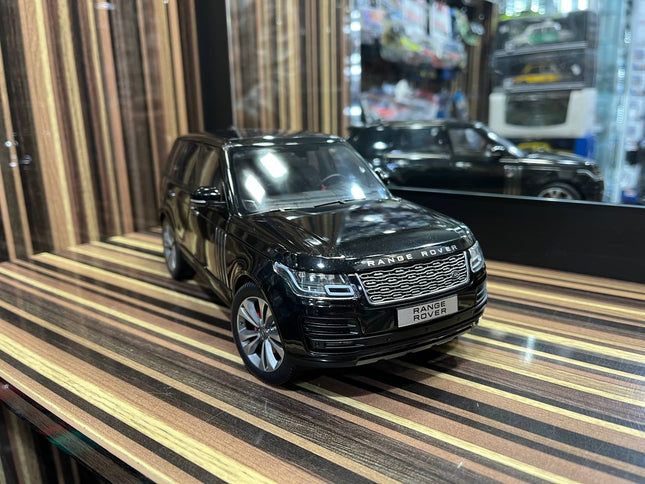 LCD Model Land Rover Range Rover Black 1:18 Diecast Model Car - studio product photo of the scale model