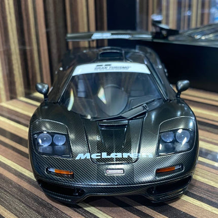 AutoArt McLaren F1 Stealth Black Carbon 1:18 Diecast Model Car - detailed die-cast style model