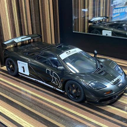 AutoArt McLaren F1 Stealth Black Carbon 1:18 Diecast Model Car - detailed collector display model
