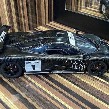 AutoArt McLaren F1 Stealth Black Carbon 1:18 Diecast Model Car - collectible scale model car