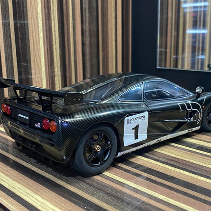 AutoArt McLaren F1 Stealth Black Carbon 1:18 Diecast Model Car - fine detailed model replica