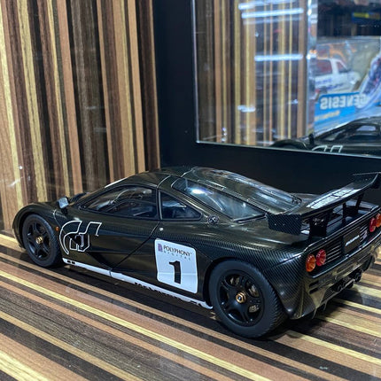 AutoArt McLaren F1 Stealth Black Carbon 1:18 Diecast Model Car - premium collector scale model