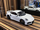 Minichamps 1/18 Porsche 911 Turbo S White All Opening Diecast Model - detailed collector display model
