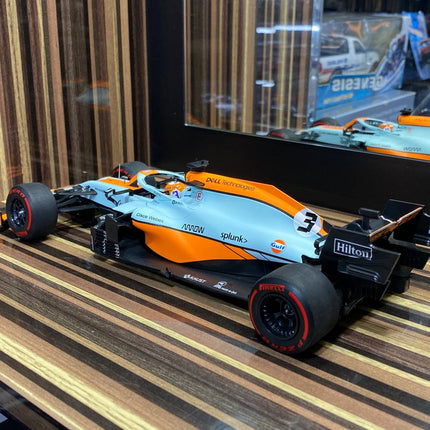Minichamps 1/18 McLaren MCL35M Daniel Ricciardo Monaco GP 2021 Gulf - fine detailed model replica