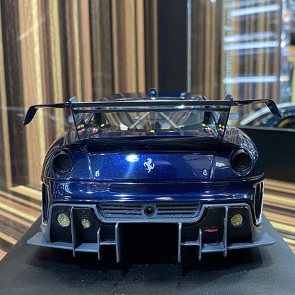 Ferrari 599xx #27 1:18 Blue Resin Diecast Model Car | MR Collection - collector edition scale model