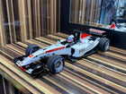 Minichamps 1/18 Honda B-A-R #4 T. Sato 2005 White/Red Diecast Model - detailed collector display model