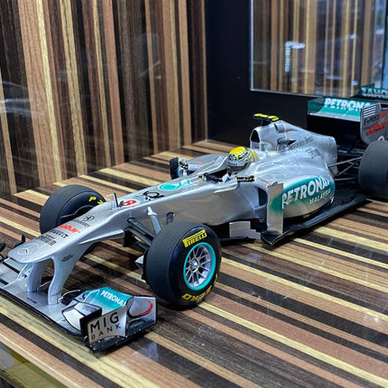 Minichamps Mercedes-Benz GP Petronas F1 MGP W02 #8 N. Rosberg 2011 1/18 Diecast Silver - detailed collector display model