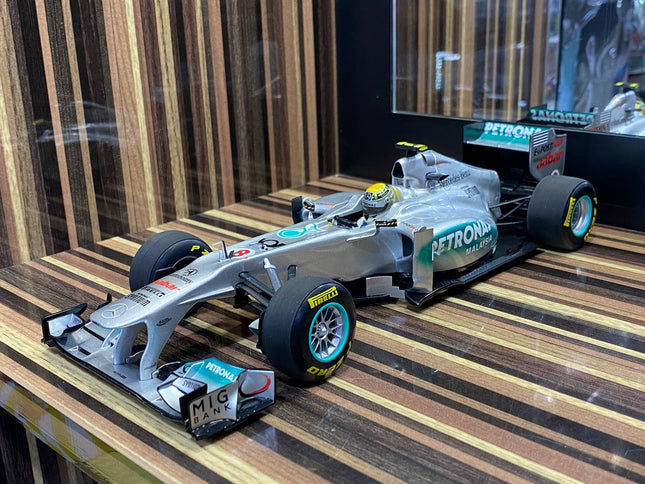 Minichamps Mercedes-Benz GP Petronas F1 MGP W02 #8 N. Rosberg 2011 1/18 Diecast Silver - detailed collector display model