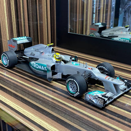Minichamps Mercedes Benz AMG Petronas F1 W03 #8 N. Rosberg 2012 1:18 Diecast Silver - detailed die-cast style model