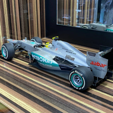 Minichamps Mercedes Benz AMG Petronas F1 W03 #8 N. Rosberg 2012 1:18 Diecast Silver - collectible scale model car