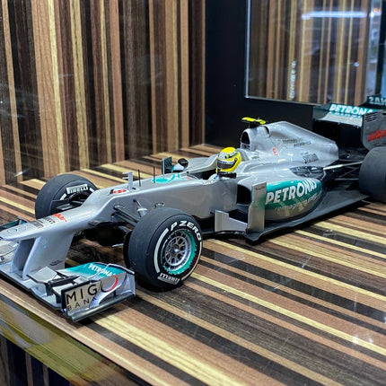 Minichamps Mercedes Benz AMG Petronas F1 W03 #8 N. Rosberg 2012 1:18 Diecast Silver - detailed collector display model