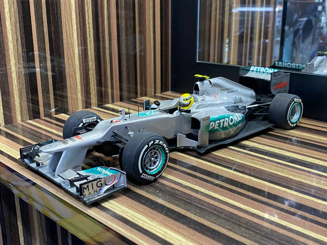 Minichamps Mercedes Benz AMG Petronas F1 W03 #8 N. Rosberg 2012 1:18 Diecast Silver - detailed collector display model