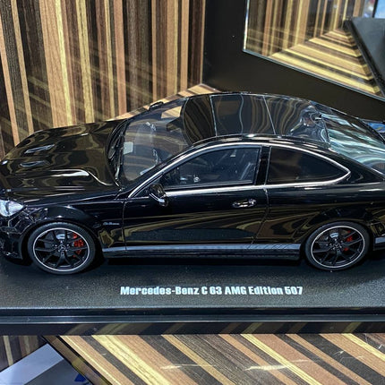 GT Spirit Mercedes Benz C63 AMG Edition 507 1/18 Resin Model Car Black - collectible scale model car