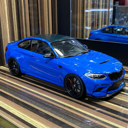 Minichamps BMW M2 CS 2020 1:18 Blue Resin Diecast Model - studio product photo of the scale model