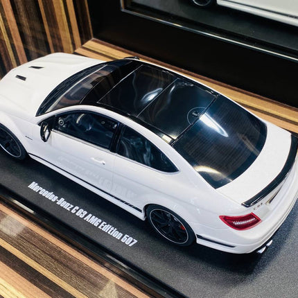 GT Spirit Mercedes-Benz C63 AMG Edition 507 1/18 Resin Model White - detailed die-cast style model