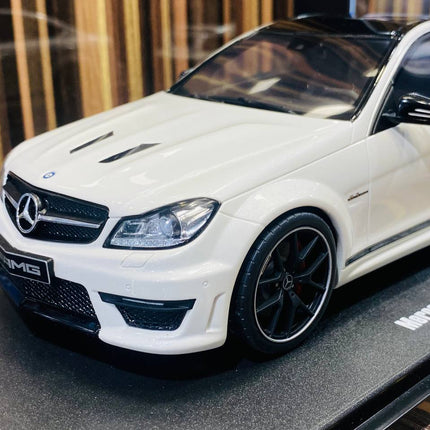 GT Spirit Mercedes-Benz C63 AMG Edition 507 1/18 Resin Model White - fine detailed model replica