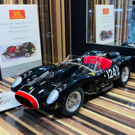 CMC Ferrari 250 Testa Rossa 1957 1/18 Diecast Black - studio product photo of the scale model