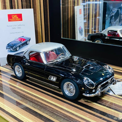 CMC Ferrari 250 California SWB 1960 Schwarz 1/18 Diecast Model - studio product photo of the scale model