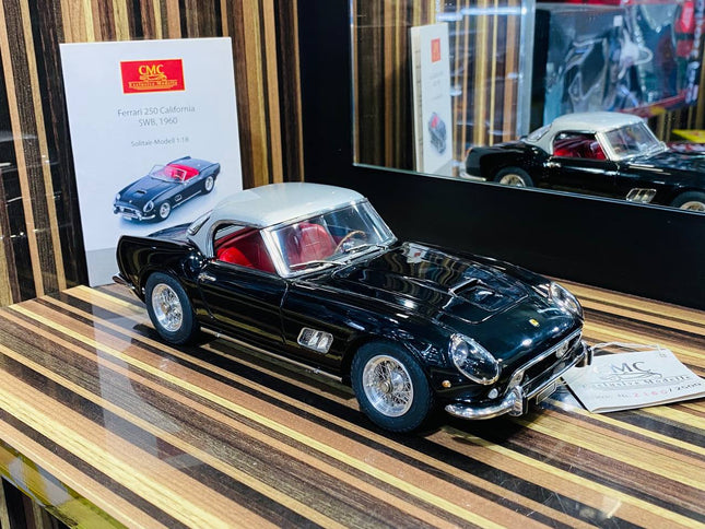 CMC Ferrari 250 California SWB 1960 Schwarz 1/18 Diecast Model - studio product photo of the scale model