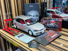 Motor Helix 1/18 Honda Civic Type R EK9 Silver Diecast Model - detailed collector display model