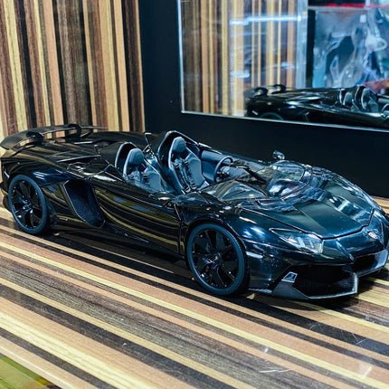 AutoArt Lamborghini Aventador J Black 1:18 Diecast Model Car - studio product photo of the scale model