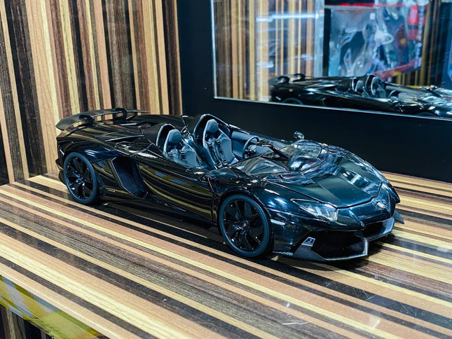 AutoArt Lamborghini Aventador J Black 1:18 Diecast Model Car - studio product photo of the scale model