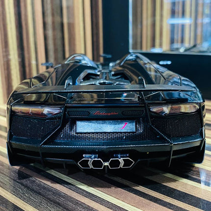 AutoArt Lamborghini Aventador J Black 1:18 Diecast Model Car - collector edition scale model