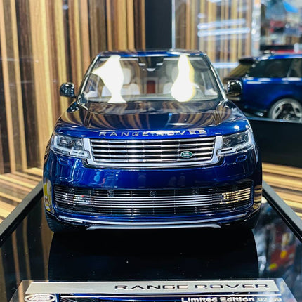 MotorHelix 1/18 Range Rover Autobiography 2022 Resin Model Blue Limited Edition - premium collector scale model