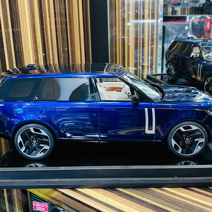 MotorHelix 1/18 Range Rover Autobiography 2022 Resin Model Blue Limited Edition - scale model for display