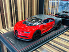 MR Collection Models Bugatti Chiron Sport 1/18 Red/Carbon Resin Model Car - detailed collector display model