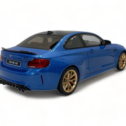 GT Spirit BMW M2 CS (F87) 1:18 Resin Model Striking Blue - collectible scale model car