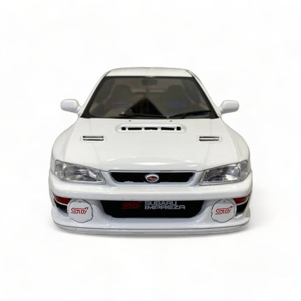 Solido Subaru Impreza 22B 1998 1:18 Classic White Metal Diecast Model Car - detailed die-cast style model