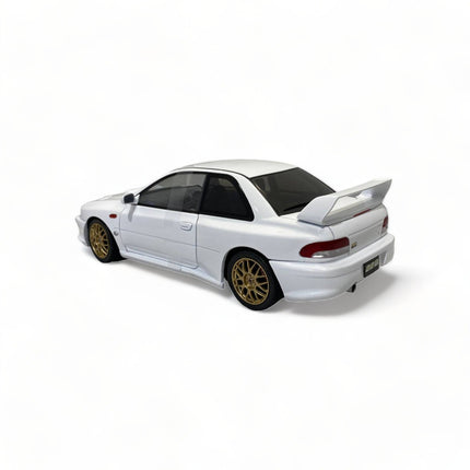 Solido Subaru Impreza 22B 1998 1:18 Classic White Metal Diecast Model Car - fine detailed model replica