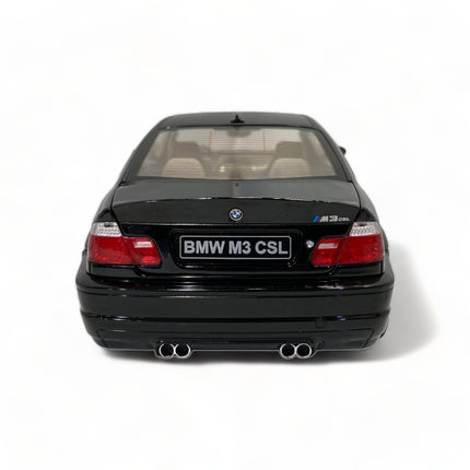 Solido 1/18 BMW E46 CSL (2003) Diecast Model Car Black - scale model for display