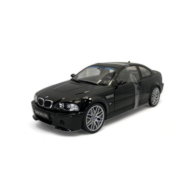 Solido 1/18 BMW E46 CSL (2003) Diecast Model Car Black - detailed collector display model