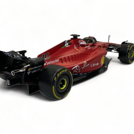 1/18 Bburago Ferrari F1-75 C. Leclerc #16 Red Diecast Model Car - premium collector scale model