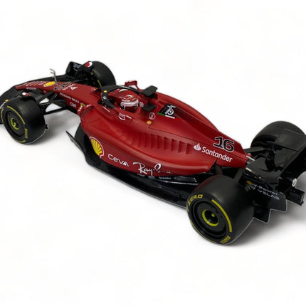 1/18 Bburago Ferrari F1-75 C. Leclerc #16 Red Diecast Model Car - scale model for display