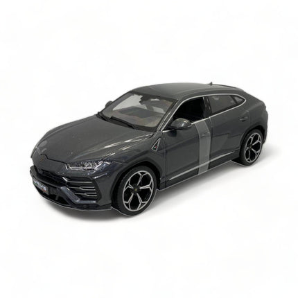 Bburago 1/18 Diecast Lamborghini Urus Grey Scale Model - studio product photo of the scale model