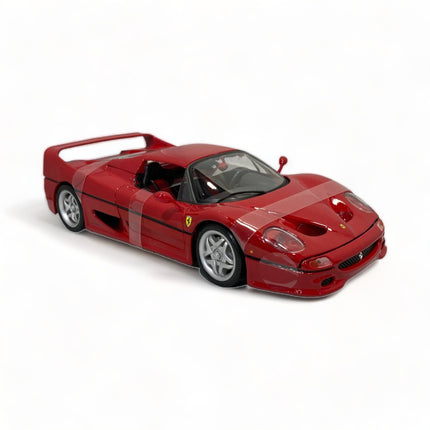 Bburago 1/18 Ferrari F50 Red Diecast Model Car - studio product photo of the scale model
