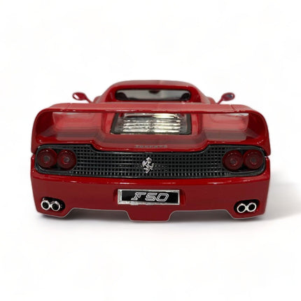 Bburago 1/18 Ferrari F50 Red Diecast Model Car - detailed die-cast style model