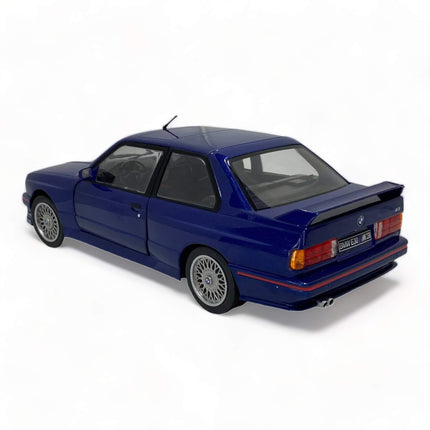 Solido 1:18 Diecast BMW M3 E30 Blue Model Car - scale model for display