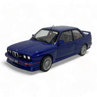 Solido 1:18 Diecast BMW M3 E30 Blue Model Car - detailed collector display model