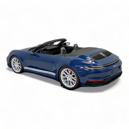 Spark Model Porsche 911 Carrera GTS Cabriolet America Edition 1/18 Azur Blue - collectible scale model car