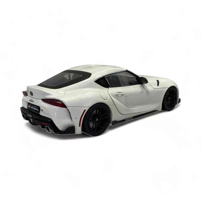 Solido 1/18 Toyota Supra GR 2023 White Diecast Model Car - studio product photo of the scale model