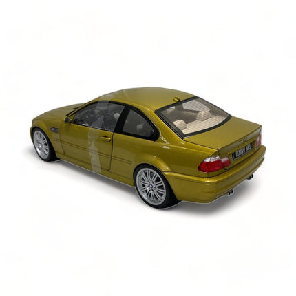 1/18 Diecast Solido BMW M3 E46 GOLD 2000 Scale Model Car - premium collector scale model