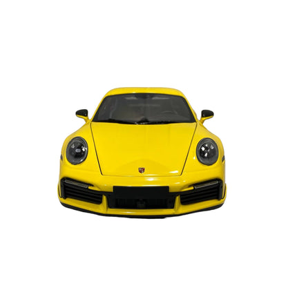 Minichamps Porsche 911 (992) Turbo S Coupe Sport Design 1:18 Yellow 2021 - scale model for display