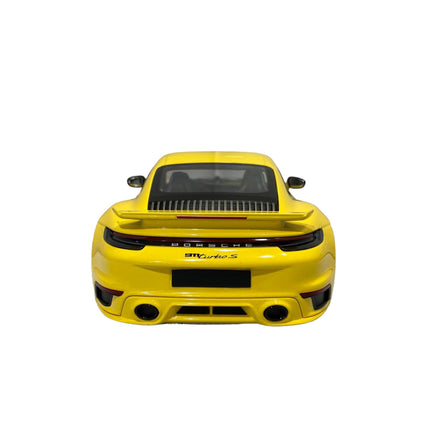 Minichamps Porsche 911 (992) Turbo S Coupe Sport Design 1:18 Yellow 2021 - premium collector scale model