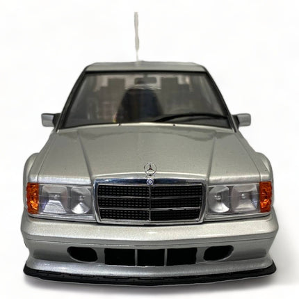 Solido 1/18 Mercedes-Benz 190E 2.5-16 Evolution II Silver Diecast Model Car - detailed die-cast style model