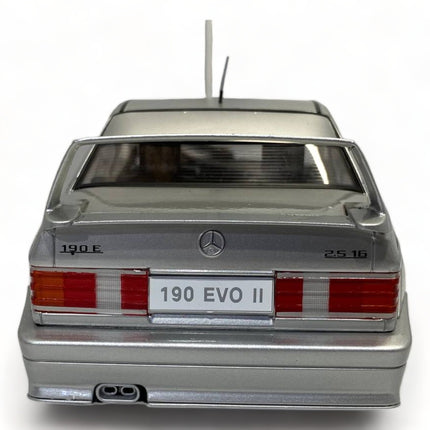 Solido 1/18 Mercedes-Benz 190E 2.5-16 Evolution II Silver Diecast Model Car - scale model for display